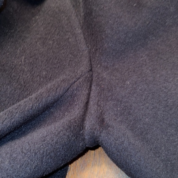 Talbots Vintage Womens Wool Blend NavyBlue Lined Pea Coat Size 8 - Picture 9 of 11